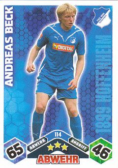 Andreas Beck TSG 1899 Hoffenheim 2010/11 Topps MA Bundesliga #114